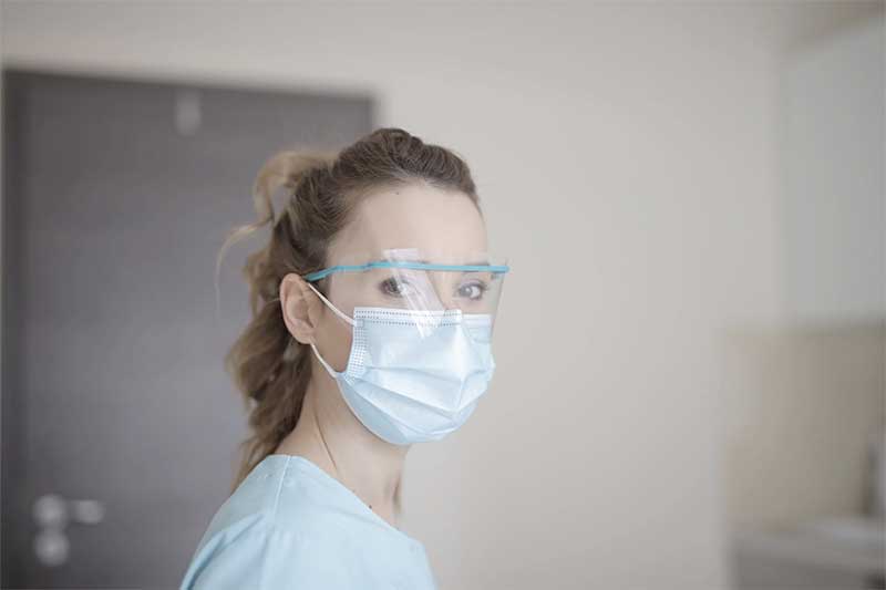 Sun Valley nurse wearing PPE