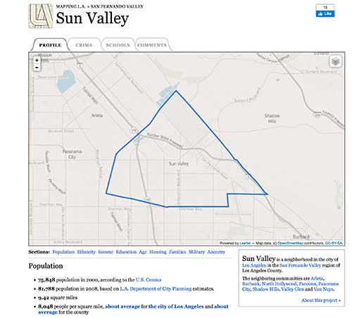 Jose Mier screen shot LA Times Sun Valley Map