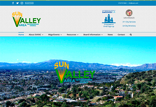 Sun Valley Area Neighborhood Council website image