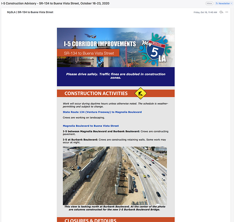 My5LA.com newsletter in Jose Mier's inbox