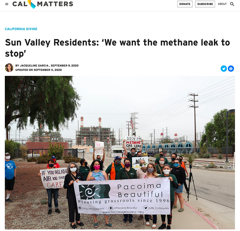 Sun Valley methane protest Jose Mier