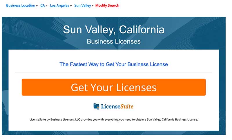 jose mier sun valley business license site