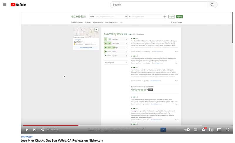 Jose Mier video screenshot of Sun Valley reviews