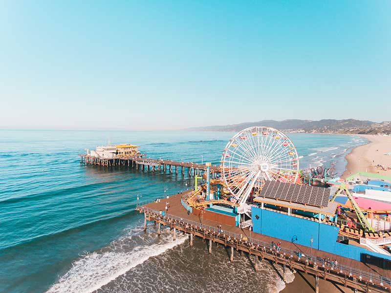 Santa Monica beach and pier
