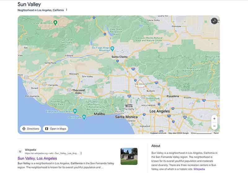 Sun Valley, CA google map Jose Mier screenshot