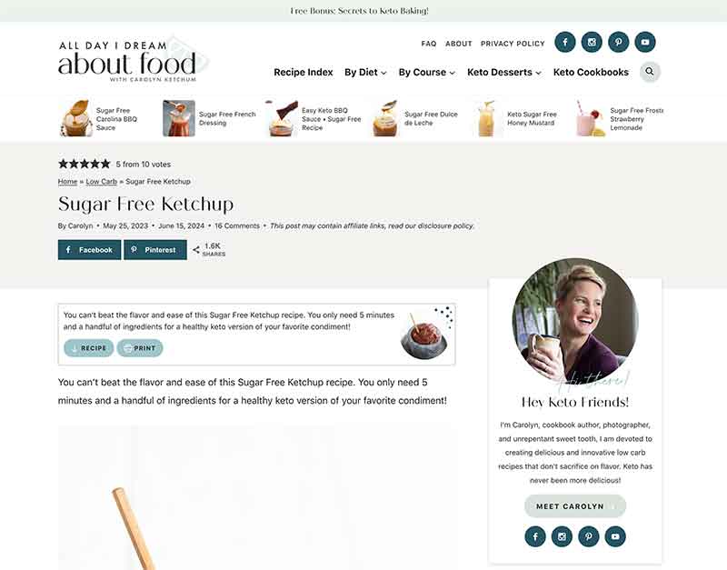 Keto Ketchup recipe Jose Mier Sun Valley, CA